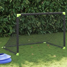 Porta Da Calcio Per Bambini Pieghevole Nera 90x64x64 Cm /