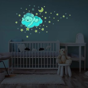 Adesivo murale per bambini 35x30 cm Dreamy Bear - Ambiance