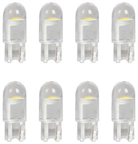 8 Pezzi Lampada Led T10 W5W 1 COB 12V 0.6W 60lm Bianco Freddo 6500K 23mm