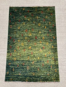 Loribaft Tappeto 100x60 Verde (Iran) Annodato A Mano