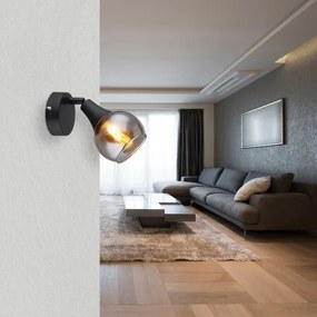 Globo 57904-1 - Faretto da parete GLYPTAR 1xE14/40W/230V nero