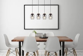 Globo 54037-4H - Lampadario a sospensione WILLA su cavo 4xE27/40W/230V