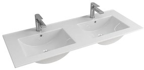 Kamalu - mobile bagno da 120cm con doppio lavabo e 4 cassetti el-120l