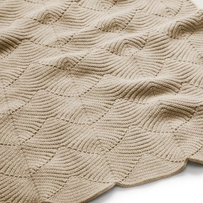 Coperta per bambini beige in cotone organico lavorata a maglia 80x100 cm Almond – Cam Cam Copenhagen