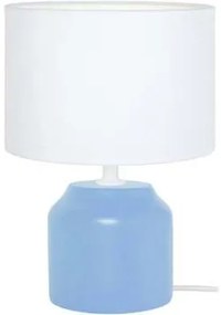 Tosel  Lampade d’ufficio lampada da comodino tondo legno blu e bianco  Tosel