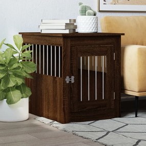 Gabbia Cani Arredamento Rovere Marrone 55x75x65cm Multistrato /
