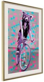 Poster  Extraordinary Cyclist  Cornice Quadri Cornice d'oro con passe-partout, Larghezza x Altezza Home decor 20x30