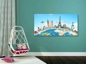 Stampa su tela – Giro del mondo
