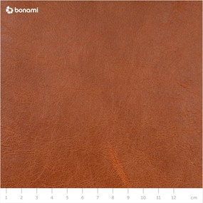 Divano in pelle rosso-marrone, 240 cm Puzo - MESONICA