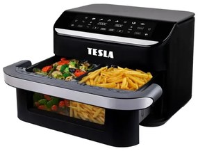 TESLA Electronics AirCook - Friggitrice ad aria digitale duale 10 l 2400W/230V