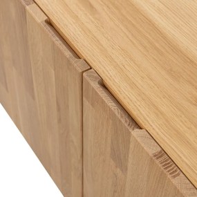 Mobile TV di colore naturale in rovere massiccio 180x56x46 cm Bono – WOOOD