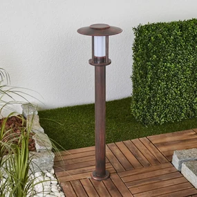 Lindby lampione a LED Pavlos, 76 cm, color ruggine, acciaio inossidabile