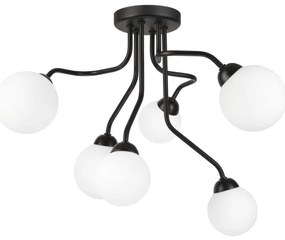 Lampadario a plafone HOLLY 6xG9/5W/230V nero