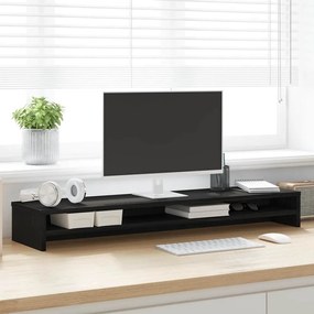 Supporto Per Monitor Rovere Nero 100x24x13 Cm Legno Multistrato /