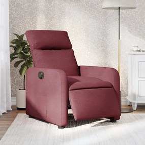 Poltrona Elettrica Reclinabile Rosso Vino İn Tessuto /