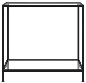 Tavolo consolle trasparente 80x35x75 cm in vetro temperato