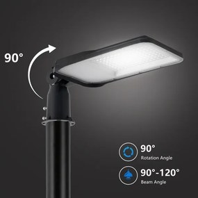 Brilagi-LED Lampione da esterno con palo e kl. 3 m URBANLIGHT LED/100W/230V nero IP65