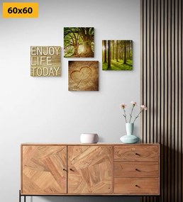 Set di quadri – Brezza della natura con scritta