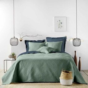 Set con copriletto e federa verde in microfibra 220x240 cm Romane – douceur d'intérieur