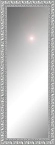 Specchio Forata rettangolare in legno argento foglia 125 x 40 cm