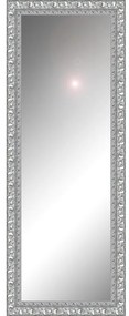 Specchio rettangolare in legno argento 125 x 40 cm