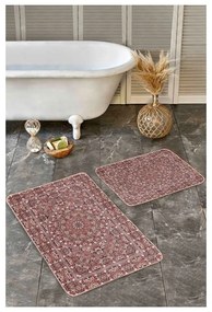 Set di tappetini per il bagno marroni in velluto 2 pz 60x100 cm – Mila Home