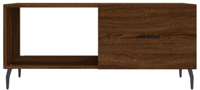Tavolino da salotto rovere marrone 90x50x40cm legno multistrato