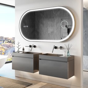 Ovale specchio moderno con luci LED L230