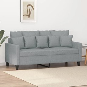 Divano A 2 Posti Grigio Chiaro 140 Cm İn Tessuto /