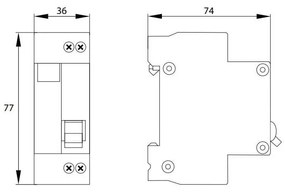 Interruttore Magnetotermico B Differenziale 2P - 16A - 30mA - Tipo AC Intensità di corrente 16 A