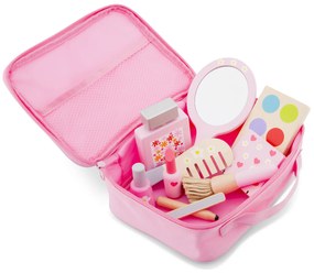 Set di trucchi in legno in valigetta