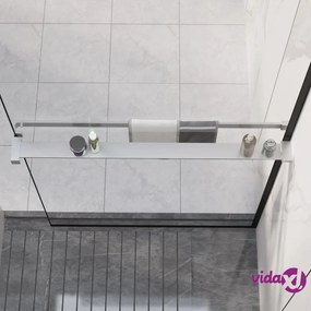 vidaXL Mensola Doccia per Parete Doccia Walk-in Cromo 90 cm Alluminio