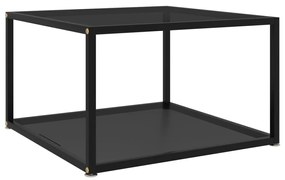 Tavolino da salotto nero 60x60x35 cm in vetro temperato
