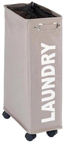 WENKO 3450117100 - Cesto porta biancheria CORNO 18,5x60 cm beige/nero
