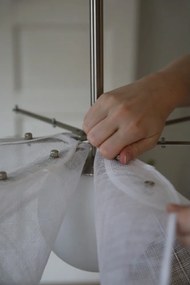 Lampadario bianco con paralume in vetro ø 75 cm Styrka – Markslöjd