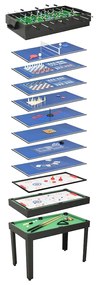 Set Giochi Da Tavola 15-in-1 121x61x82 Cm Nero /