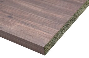 Piano cucina in truciolare rivestito in laminato hpl legno noce naturale Vintage L 304 x P 63 cm, spessore 3.8 cm