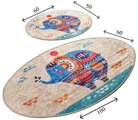 Set di tappetini per il bagno 2 pz 60x100 cm Etnic – Foutastic