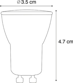 Set di 5 lampadine LED GU10 dimmerabili 35mm 3W 220 lm 2700K