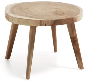 Kave Home - Tavolino Wellcres in legno massello di mungur Ã˜ 65 cm