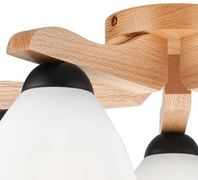 Lampadario a plafone ADRIANO 5xE27/60W/230V quercia