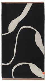 Asciugamano in cotone biologico bianco e nero 70x133 cm Nova Arte - Mette Ditmer Denmark