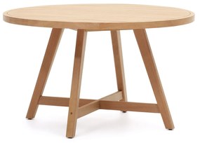 Kave Home - Tavolo rotondo 100% da esterni Urgell in legno massello di eucalipto Ã˜ 130 cm FSC