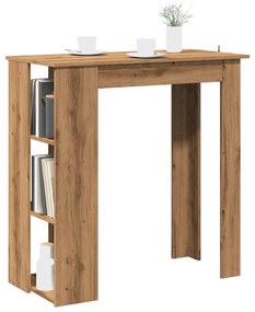 Tavolo Bar Ripiano Rovere Artigianale 102x50x103,5cm Truciolato /