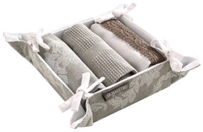 Set 3 strofinacci cotone 40x60 cm con cestino Di Maestro