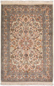 Cashmere Silk Tappeto 90 x 60 Beige (Indian) Annodato A Mano