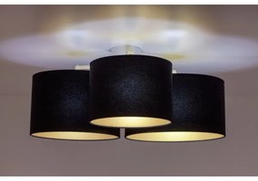Duolla - Plafoniera ROLLER TRIO 3xE27/60W/230V nero/oro