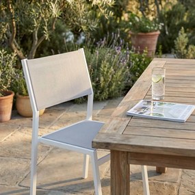 AULUS - sedia da giardino in alluminio e textilene impilabile