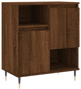 Credenza rovere marrone 60x35x70 cm in legno multistrato