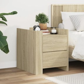 Comodino Rovere Sonoma 45x50x50 Cm İn Legno Multistrato /